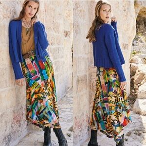 Peruvian Connection Abstract Vines Jersey Skirt